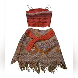 Disney Moana 2 Piece Costume Size 4-6, Like NEW